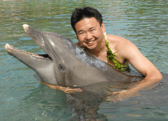 jason with dolphin